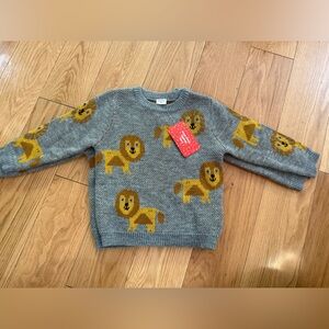 PatPat Gray Sweater with Lion Design size 3 year nwt